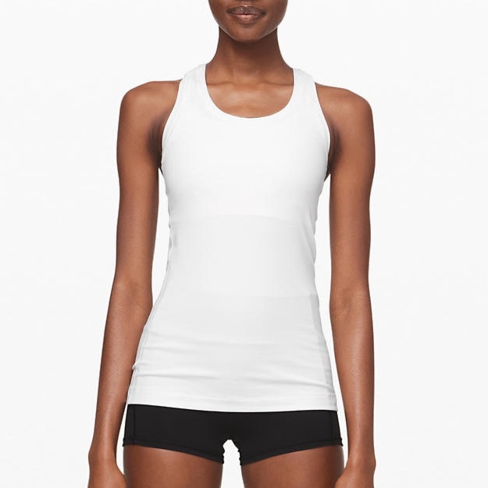 Lululemon White Racerback Tank Top